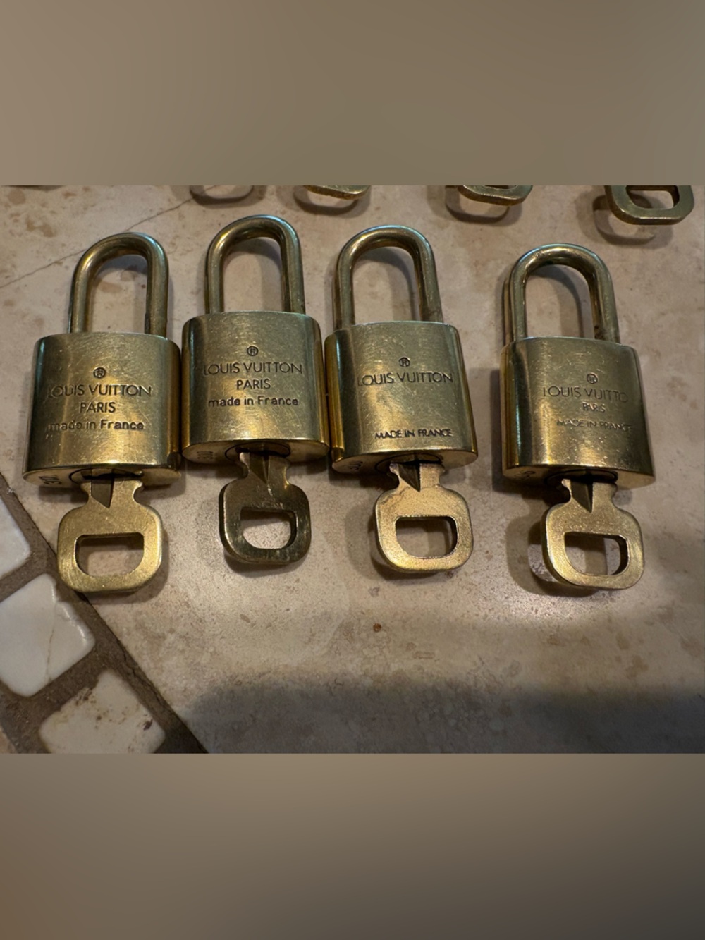 Louis Vuitton Gold-tone Padlock with Key - Picture 7 of 8